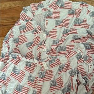 Little pajama co American Flag Pajama Set